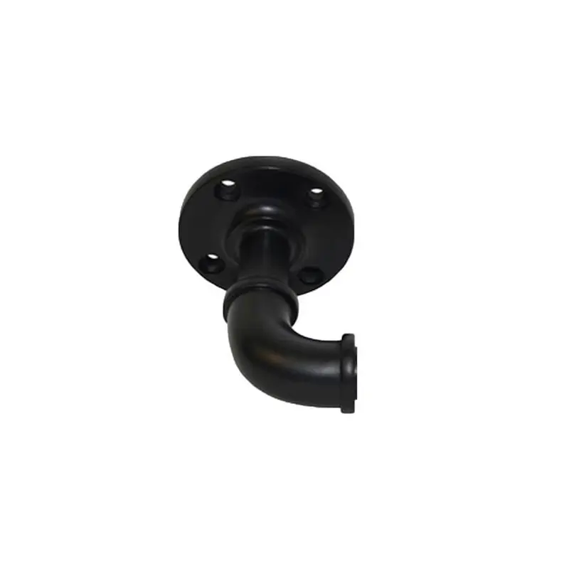 allen   roth 36-in To 72-in Black Steel Single Curtain Rod