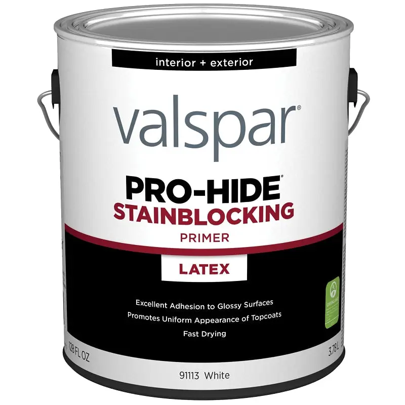 Valspar Pro-Hide 91113 028.0091113.007 Stainblocking Primer, White, 1 gal, Metal Pail