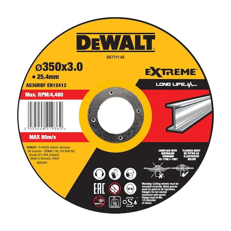 350 x 3 x 25.4mm Type 41 Chop Saw Wheel Cutting