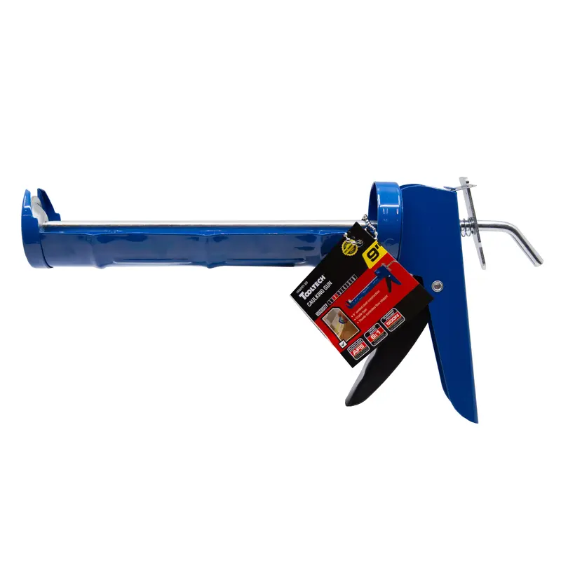 Tooltech 160001 Cradle-Style Caulking Gun with Auto Flow Stop 9in Blue