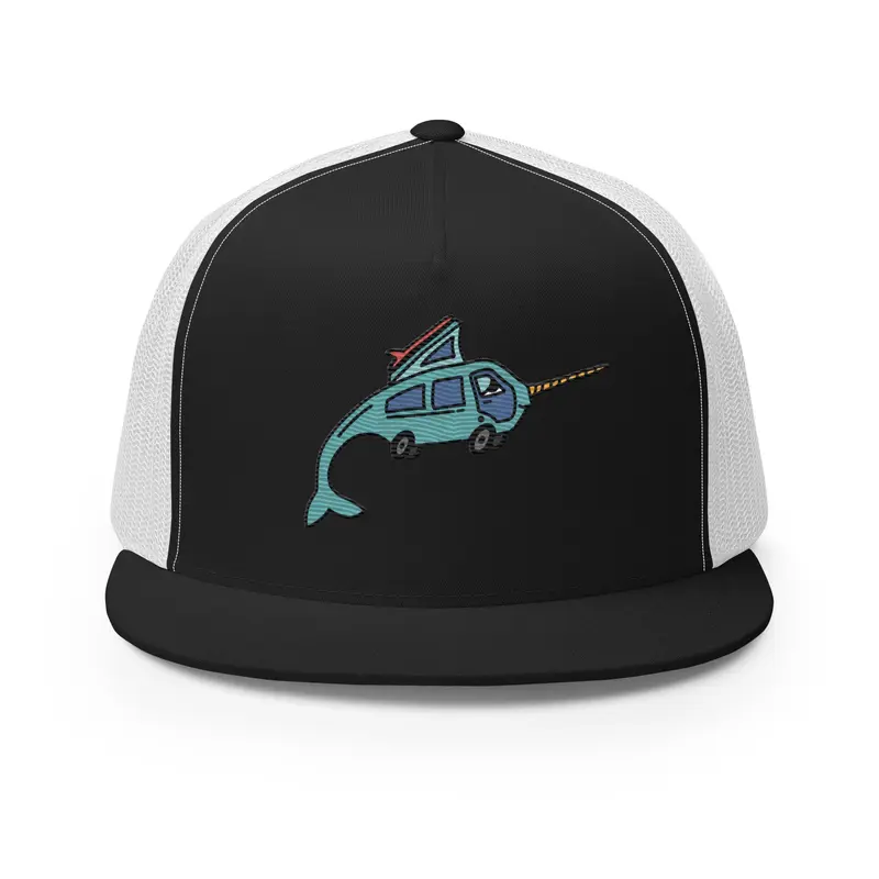 Narwhal Ned Trucker CapBlack / White