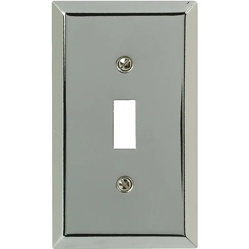 Amerelle 161T Wallplate, 4-15/16 in L, 2-7/8 in W, 1 -Gang, Steel, Polished Chrome