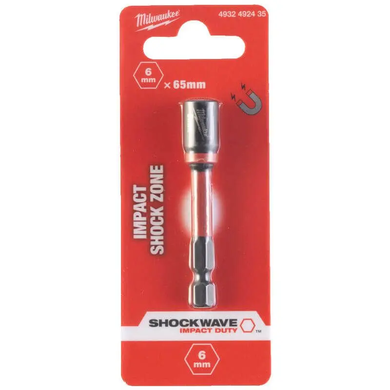 Milwaukee 4932492435 SHOCKWAVE Magnetic Nut Driver 6mm