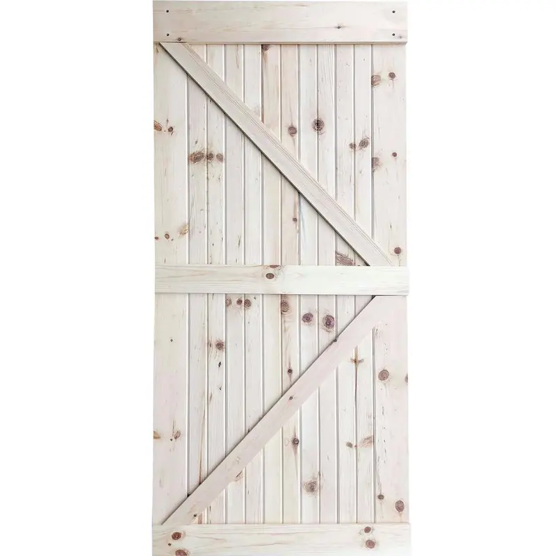 36 in. x 83.5 in. Unfinished K-Bar Solid Core Pine Interior Barn Door Slab Kit44 / each