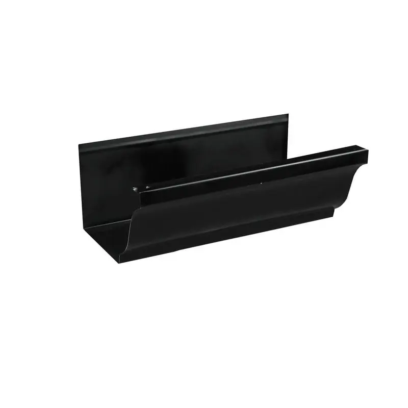 5 in. x 8 ft. K-Style Black Aluminum Gutter