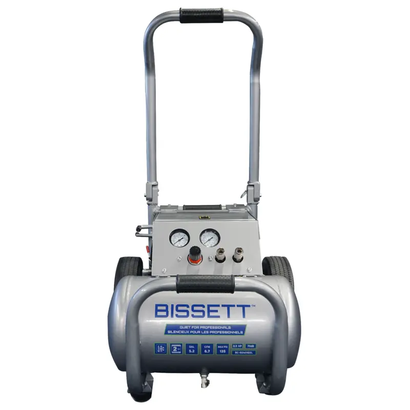 BISSETT BC-5GWHEEL 5.2 Gal Roll Caged Compressor