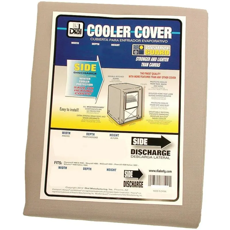 Dial 8728 Evaporative Cooler Cover, 28 in W, 28 in D, 34 in H, Polyester