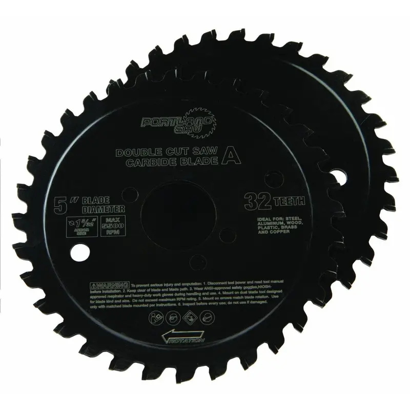 5 in. 32T Double Cut Circular Saw Blade, 2 Pk.