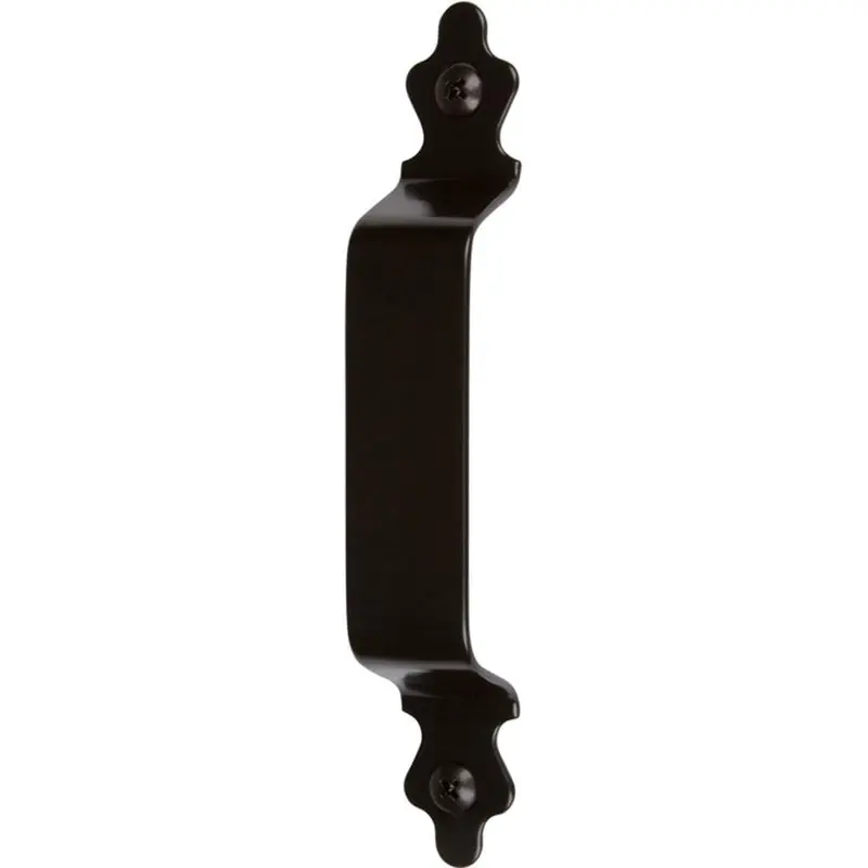 7 in. Black Barn Door Hardware Clover Pull Handle