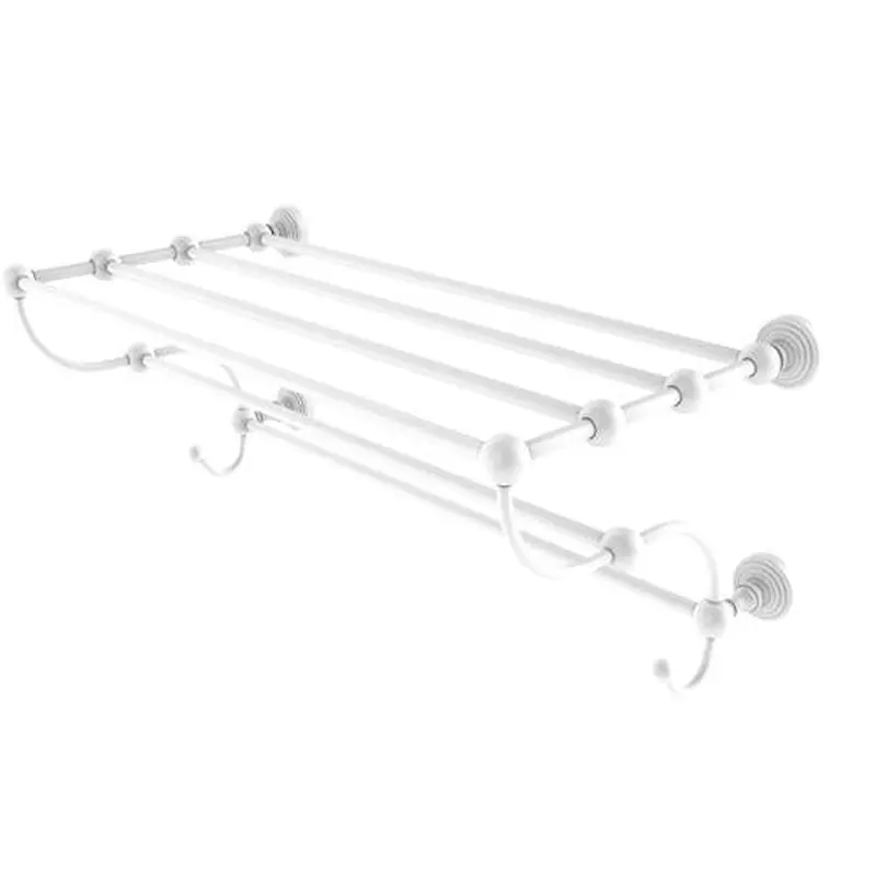 Allied Brass Waverly Place Matte White Wall Mount Towel Rack