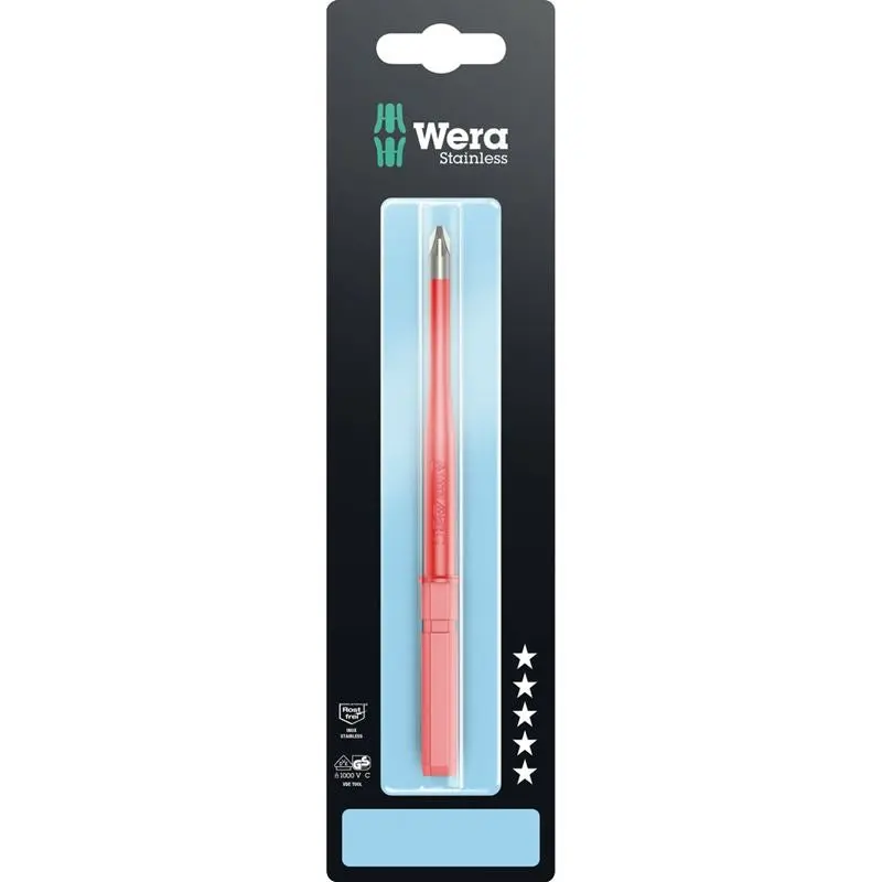 Wera 05033655001 Kraftform Kompakt Vde 3065 Is Pz Sb, Stainless, Pz 1 X 154 Mm