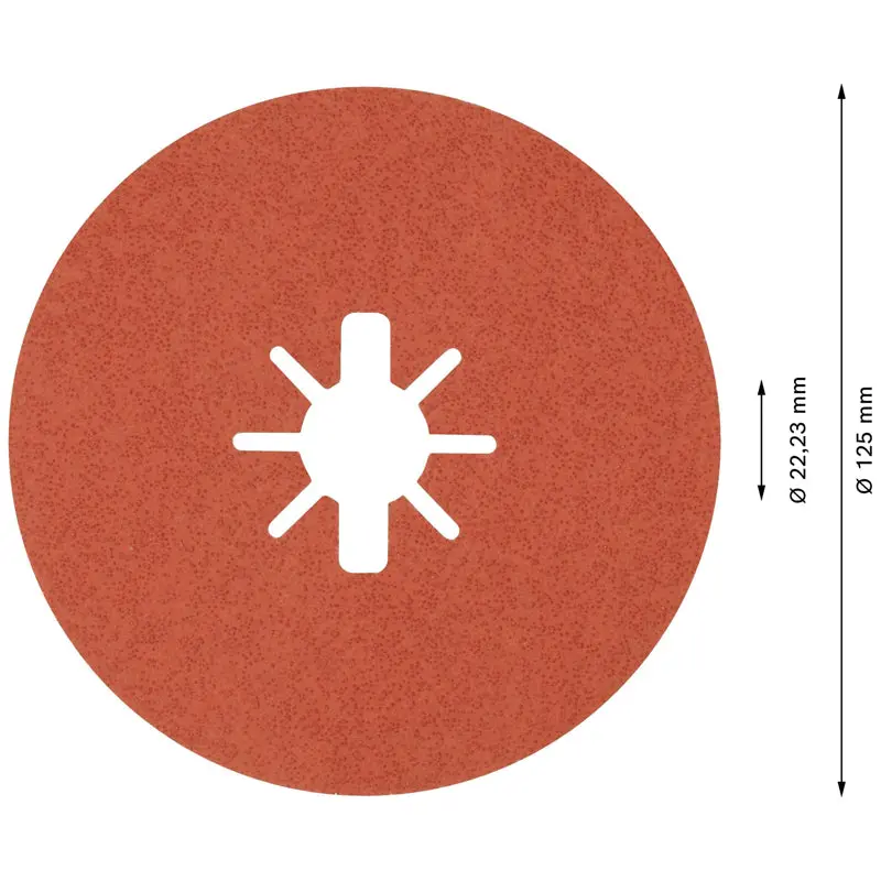 X-LOCK Prisma Ceramic Fibre Disc | R782-125-G80 - 5pcs