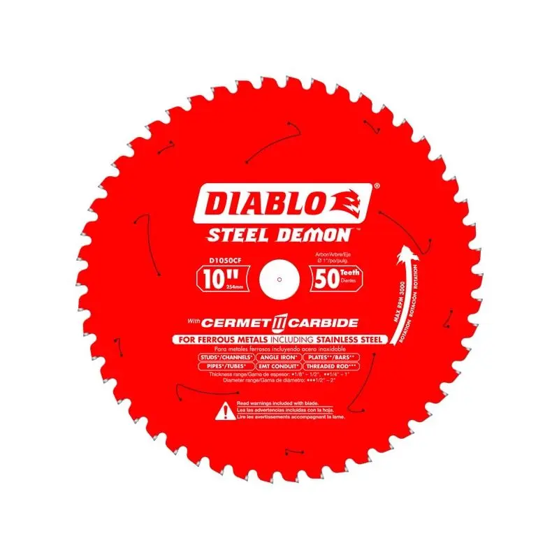 Diablo D1050CF 10 in. x 50 Tooth Steel Demon Metal Cutting Saw Blade
