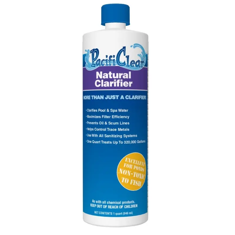 PacifiClear F063001012PC Natural Clarifier, 1 qt Bottle, Liquid