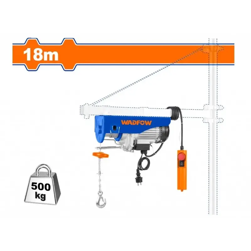 Wadfow Electric Hoist 500kg 18mt