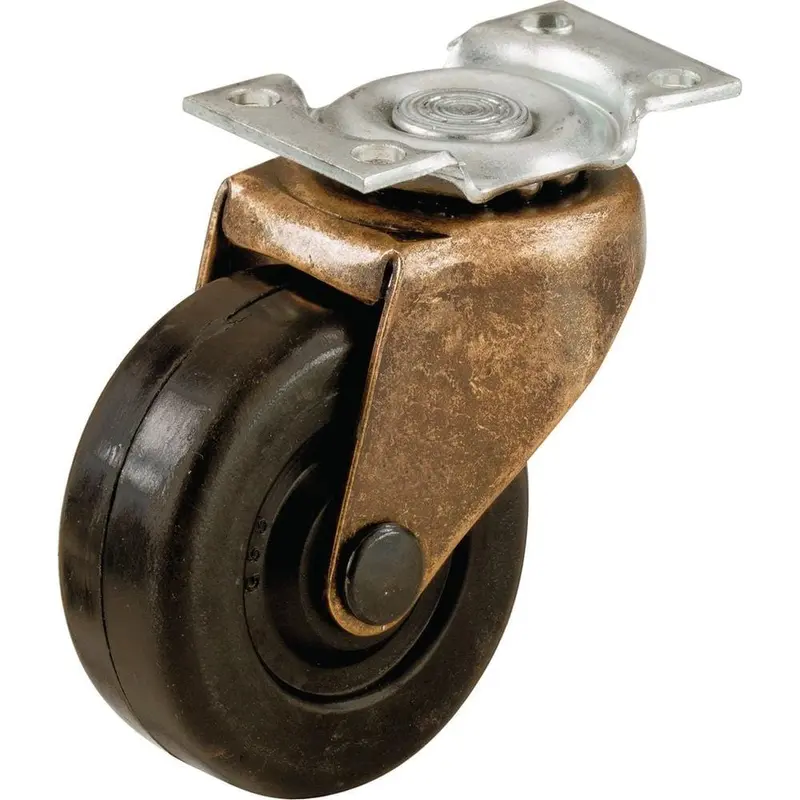 2 in. Soft Rubber Swivel Plate Casters with 80 lb. Load Rating (2 per Pack).72 / each