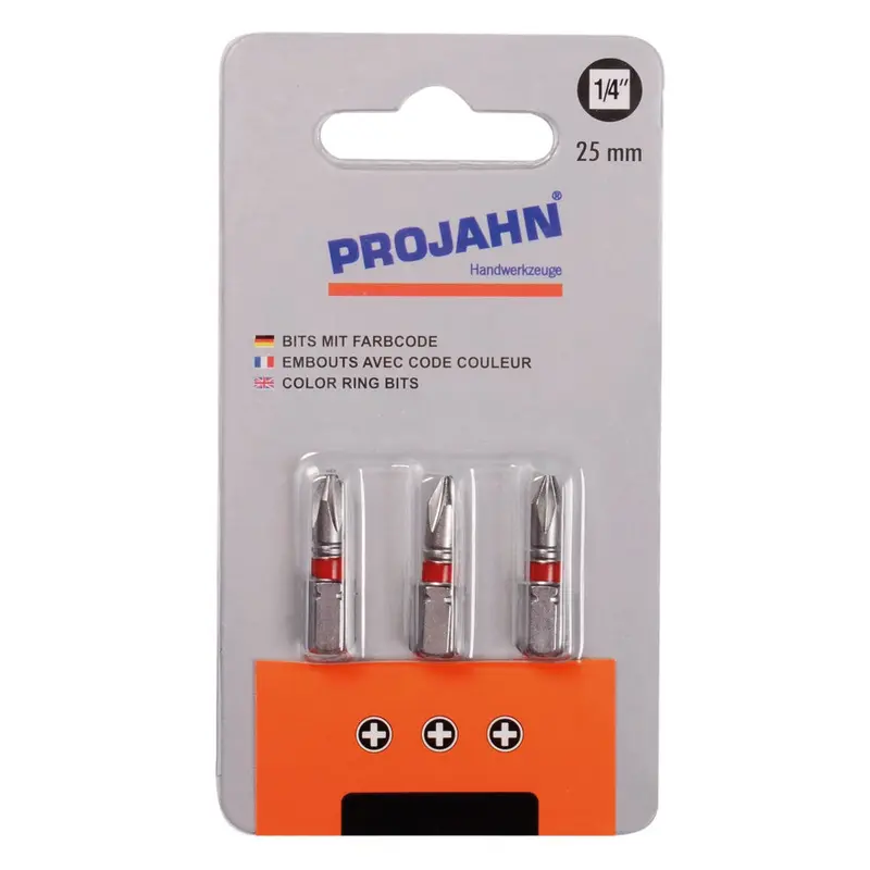 1/4 phillips color bit no.2 25 mm 3pcs | 1702-03