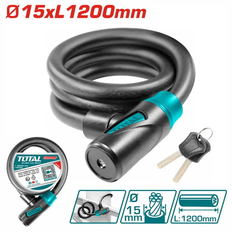 TOTAL Bicycle Lock 15x1200mm (TBK11512)