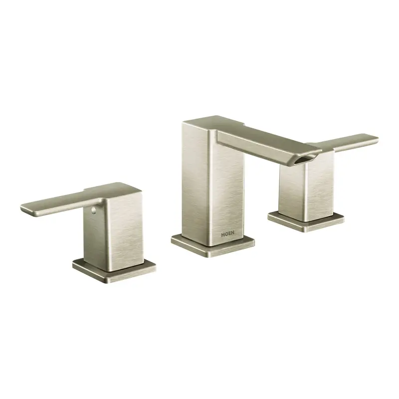 90 Degree Chrome two-handle low arc bathroom faucetChrome