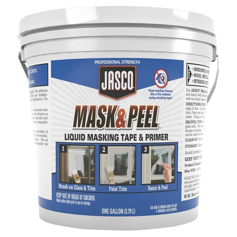 JASCO Mask and Peel GJMS00292 Liquid Masking Tape and Primer, White, Flat/Matte, 1 gal