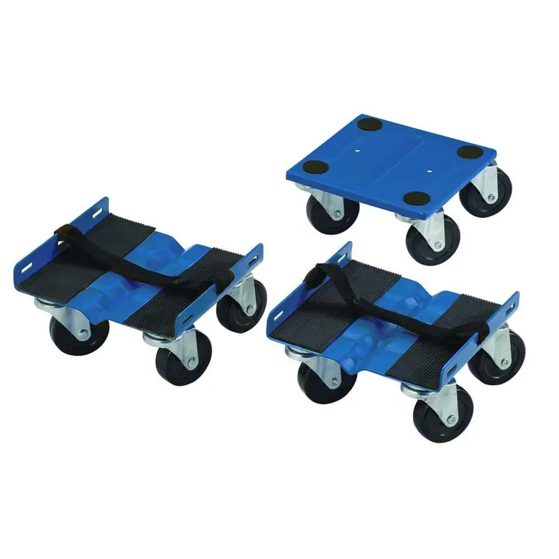2.37 in. Dia Plate Caster 1000 lbs. Capacity Snowmobile Dolly Set