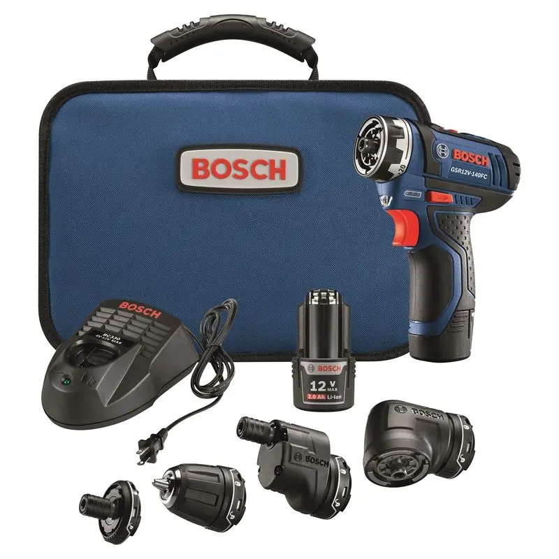 Bosch GSR12V-140FCB22 12 V Max Flexiclick 5-In-1 Drill/Driver System