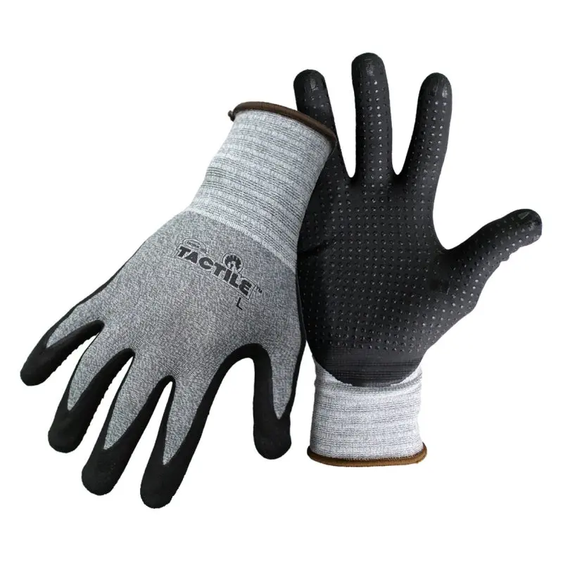 Boss TACTILE 8445L Gloves, L, Knit Wrist Cuff, Nitrile Glove
