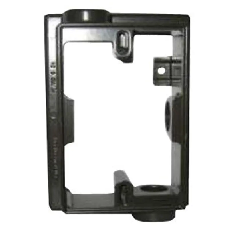 BWF EXF75-2V Box Extension Adapter, 5-1/4 in L, 3-1/2 in W, 1 -Gang, Metal, Gray
