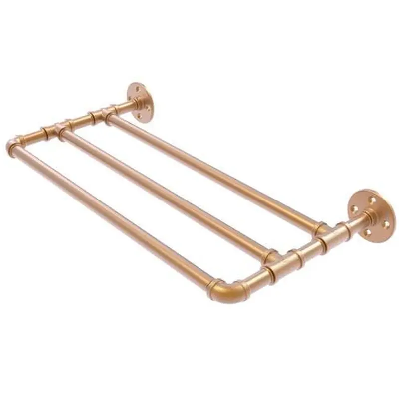 Allied Brass Pipeline Collection 18-in Wall Mounted Towel Shelf in Brushed Bronze