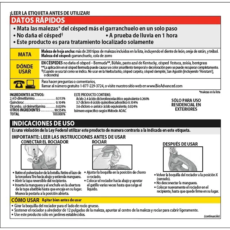 BioAdvanced 704130A Weed and Crabgrass Killer, Liquid, Black/Brown, 1 gal Bottle