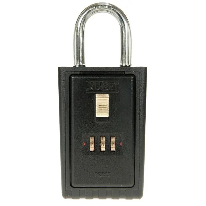 3 Digit Numeric Combination Lock Box with Key Locking Shackle