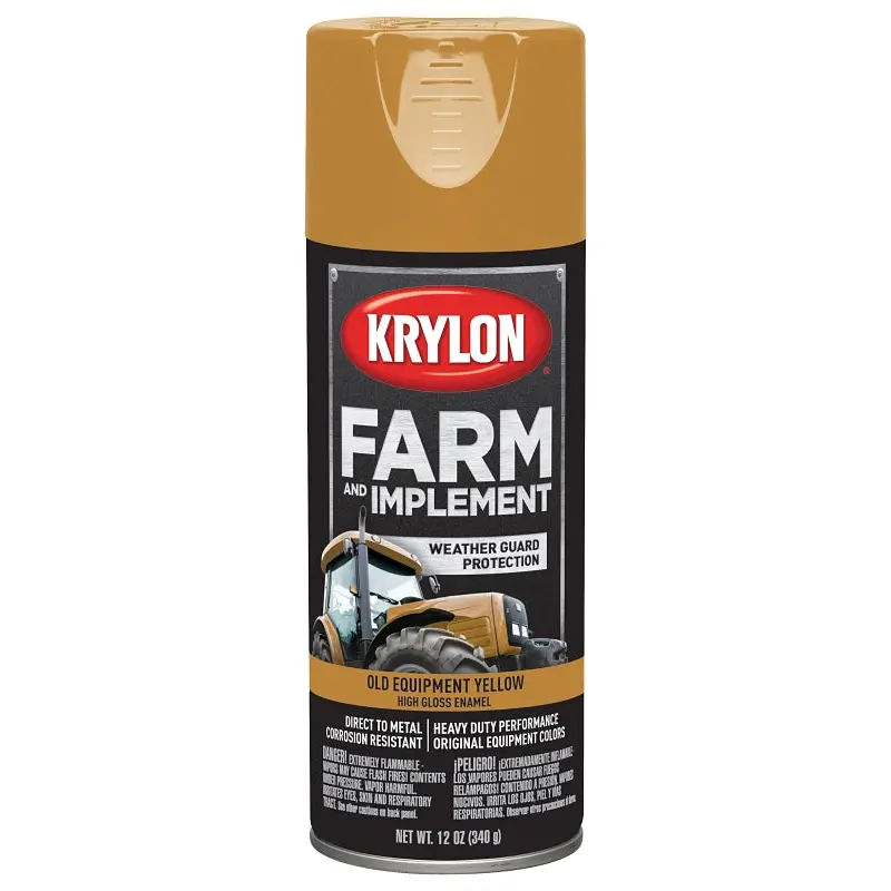 Krylon K01953000 Farm Equipment Spray, High-Gloss, Old Equipment CAT Yellow, 12 oz