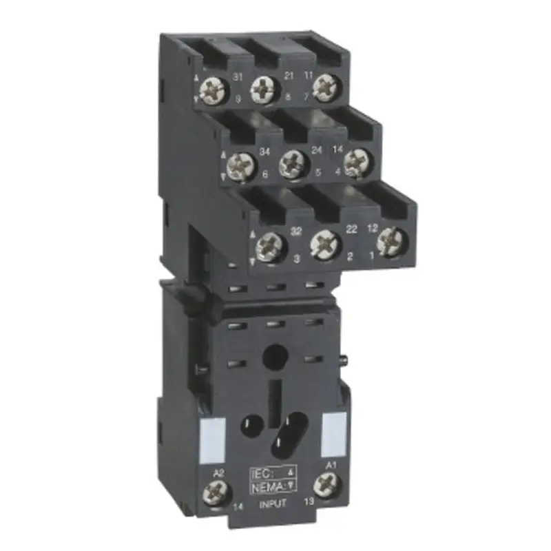 Harmony, Socket, for RXM3 relays, screw connectors, separate contact 250V| RXZE2S111M