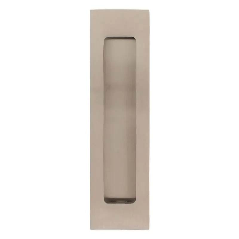 7 in. x 1-7/8 in. x 3/8 in. Satin Nickel Large Flush Pull