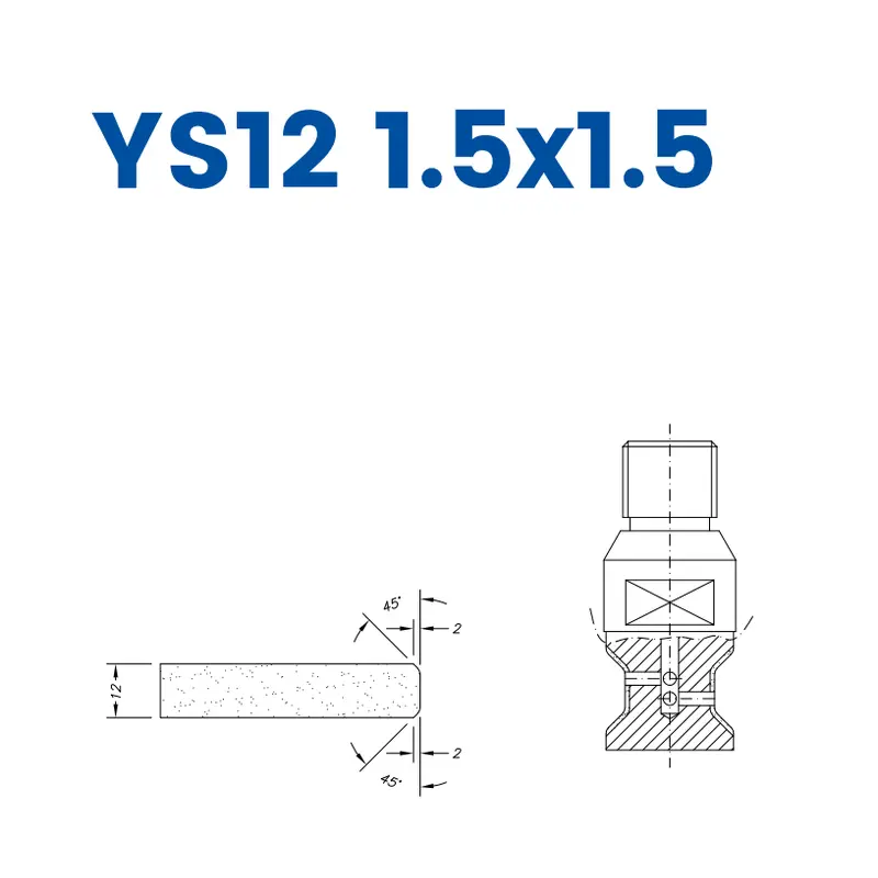 YS12 1.5x1.5 (12mm Double Chamfer 1.5x1.5)EHS Kit (All materials high speed) / 1