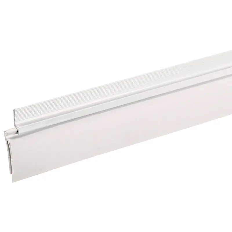 Frost King EZ36W Door Sweep, 36 in L, 2 in W, Aluminum Flange, Vinyl Insert