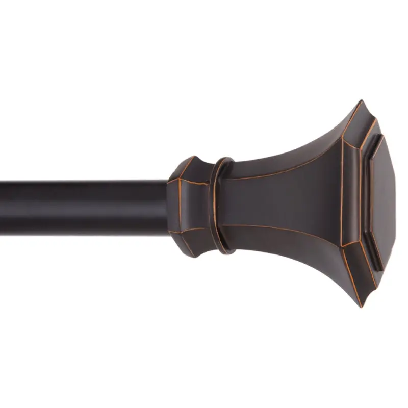 Kenney KN80106 Curtain Rod, 3/4 in Dia, 36 to 66 in L, Metal, Black Copper