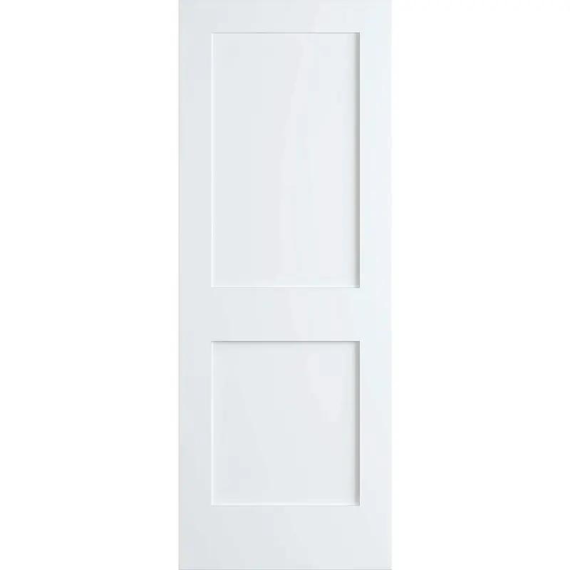 28 in. x 80 in. White 2-Panel Shaker Solid Core Pine Interior Door Slab40 / each