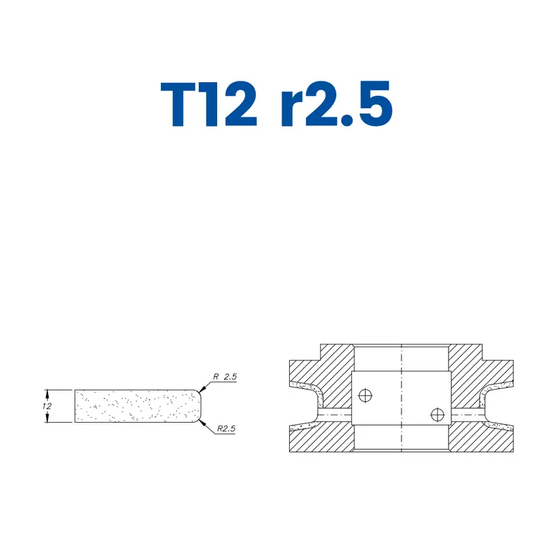 T12 r2.5(12mm Eased Top & Bottom r2.5)EHS Kit (All materials high speed) / 1