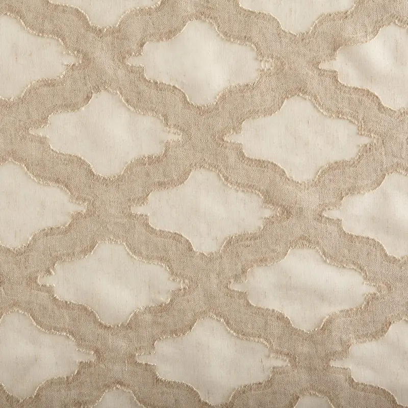 allen   roth Breesport 84-in Oat Polyester Sheer Single Curtain PanelOat