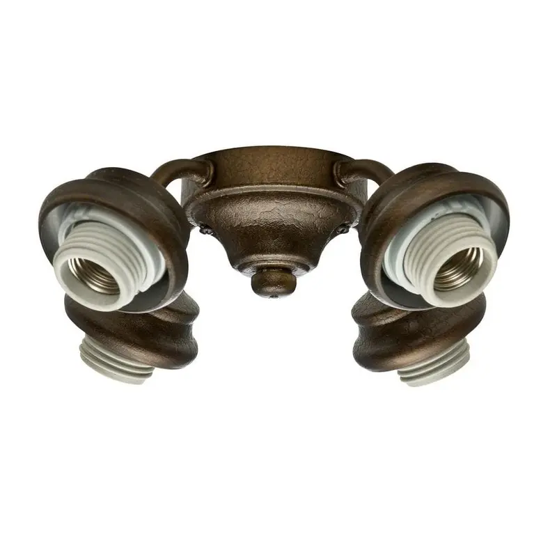 2.25 in. 4-Light Provence Crackle Bronze Arm Light FitterMaiden Bronze