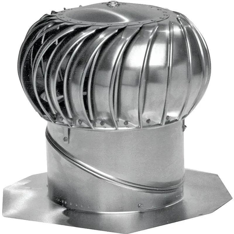 Lomanco Whirlybird BIB14 Turbine Ventilator, 14 in Dia Throat, Aluminum, Mill