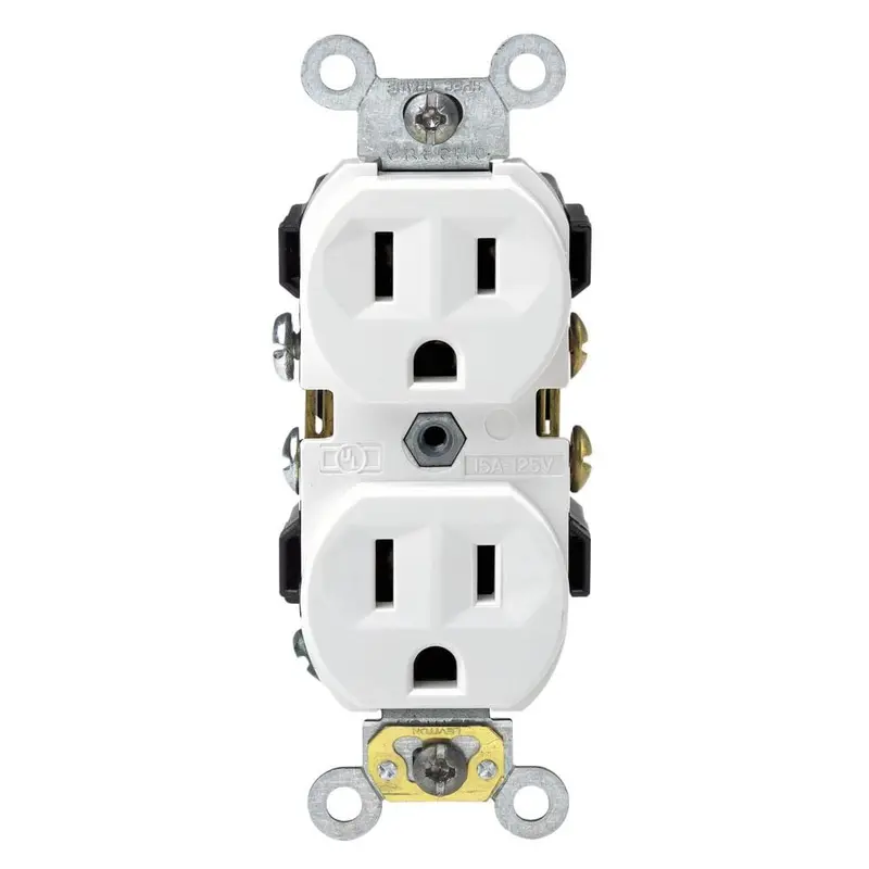 15 Amp Commercial Grade Duplex Outlet, WhiteLight Almond / .18 / 1