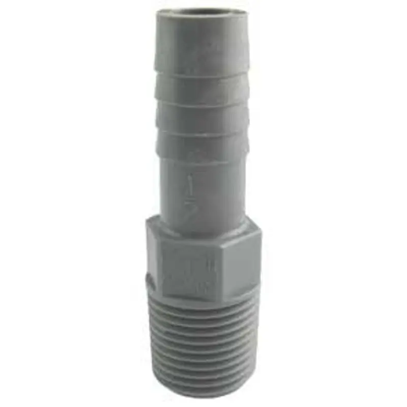 Boshart UPPA-12 Pipe Adapter, 1-1/4 in, MPT x Insert, Polyethylene, Gray
