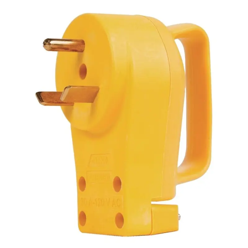 Camco USA 55245 Plug, 30 A, 125 V, Male, Yellow Jacket