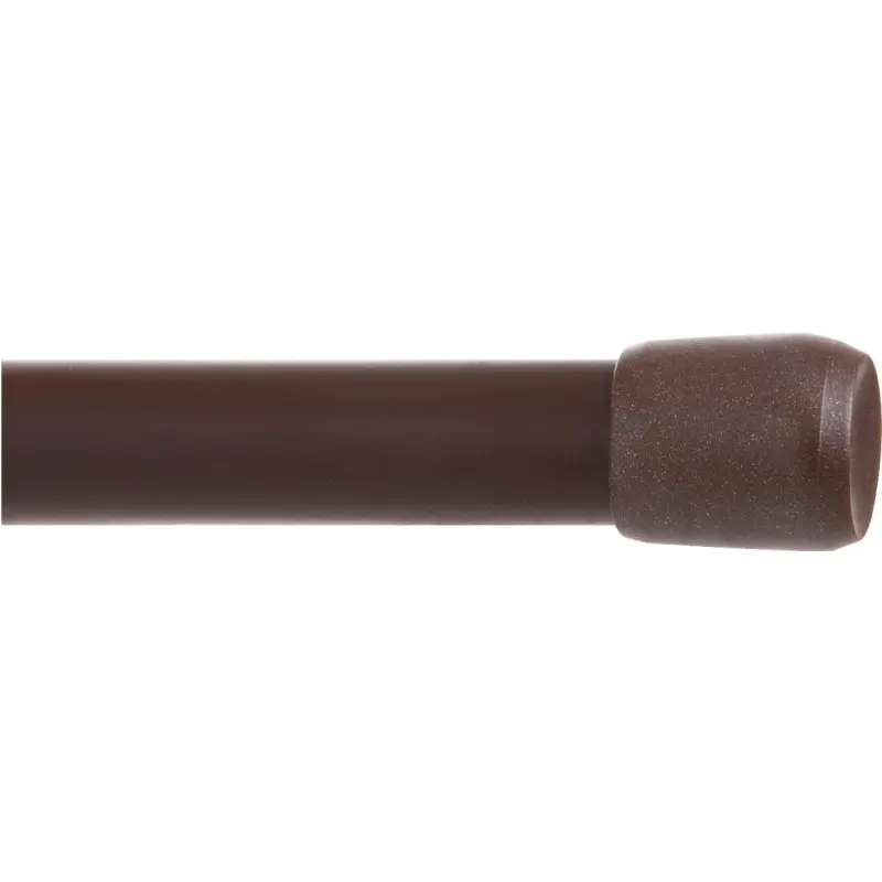 Kenney KN621 Spring Tension Rod, 5/8 in Dia, 48 to 75 in L, Metal, Chocolate