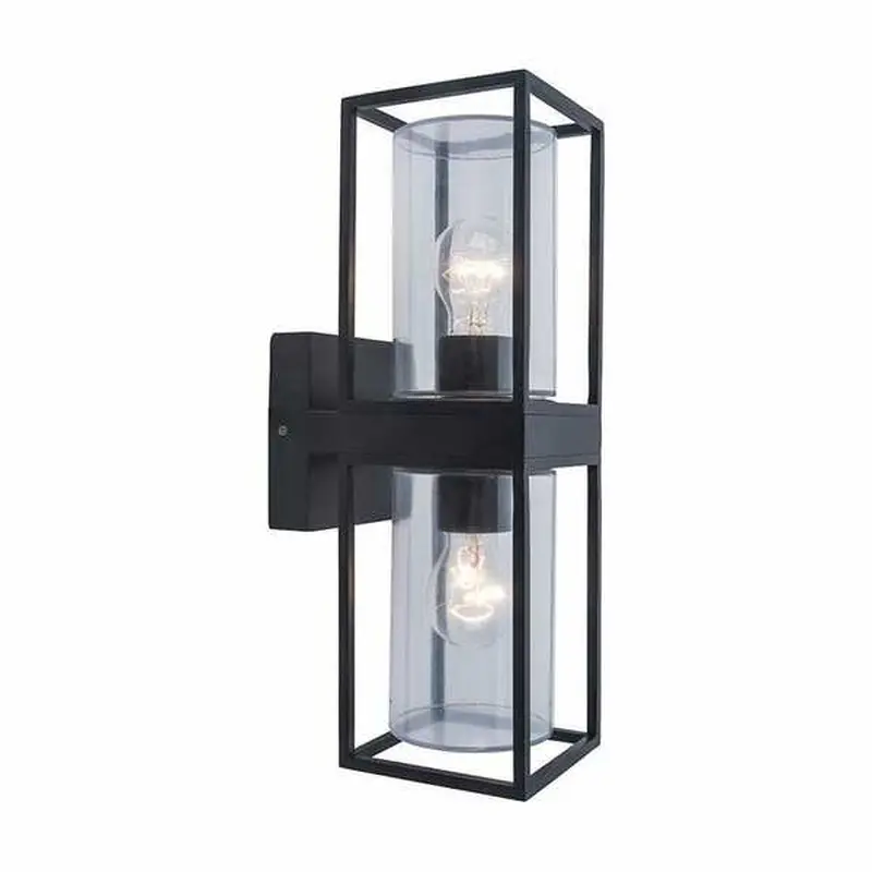 Lutec lutec flair double wall lamp m.black e27 ip44 | LUT00016