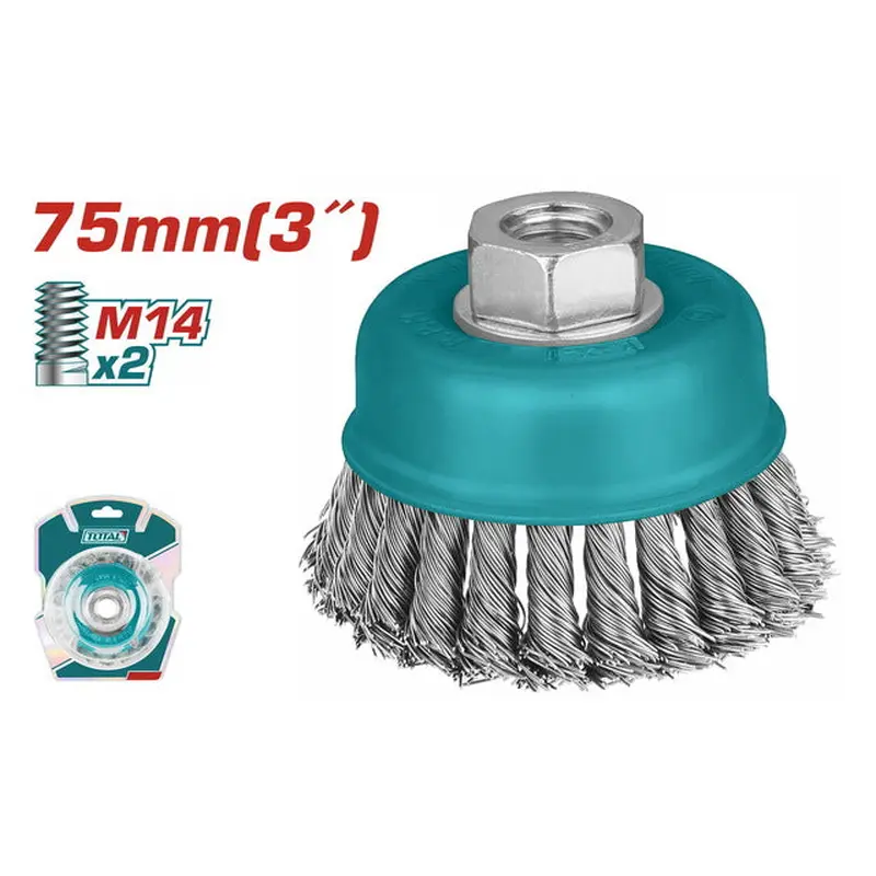 TOTAL WIRE CUP TWIST BRUSH 75mm (TAC32031)
