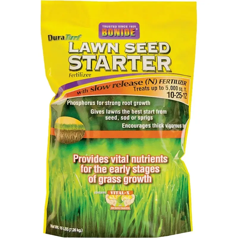 Bonide 60456 Lawn Seed Starter Fertilizer, Solid, Fertilizer, 16 lb