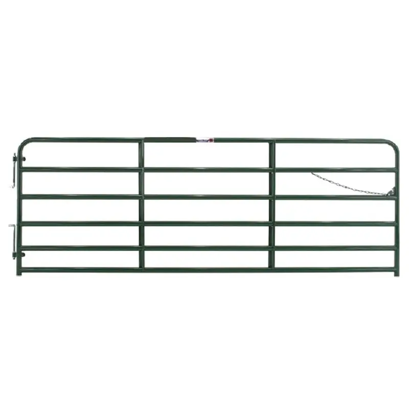 Tarter 2GGCH6 Farm Gate, 6 ft W Gate, 52 in H Gate, Steel Frame, Green